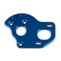 RC10T6.2 Laydown Motor Plate, blue aluminum