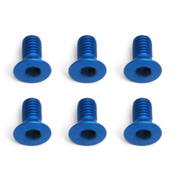 ####FT Screws, Blue Aluminum M3x6 mm FHCS