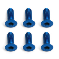 ###FT Screws, Blue Aluminum M3x8 mm FHCS