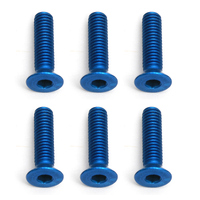 ###FT Screws, Blue Aluminum M3x12 mm FHCS