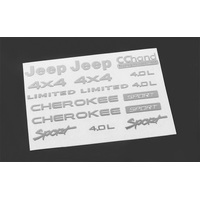 Metal Emblem Set for Axial SCX10 XJ (Silver)