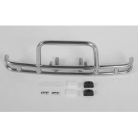 Rhino Front Bumper w/IPF Lights for Traxxas TRX-4 '79 Bronco Ranger XLT (Silver)