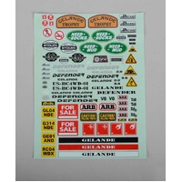 Gelande II Decal Sheet for D90/D110 Hard Plastic Body Kit