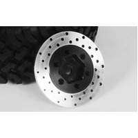 1.9"/2.2" 6 Lug Steel Wheel Hex Hub with Brake Rotor