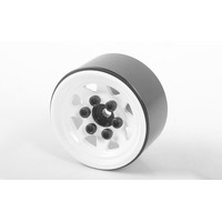 Stamped Steel 1.0'' Stock Beadlock Wheels (White)