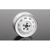 Stamped Steel 1.7" 10-Oval Hole Wheels (White)