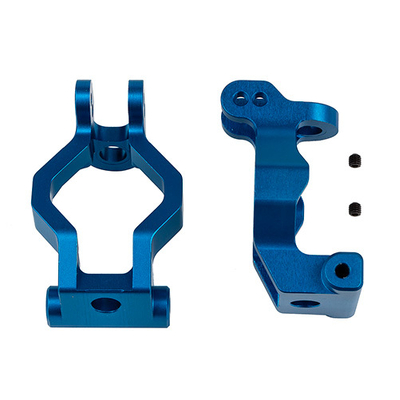 SR7 FT Caster Blocks, blue aluminum