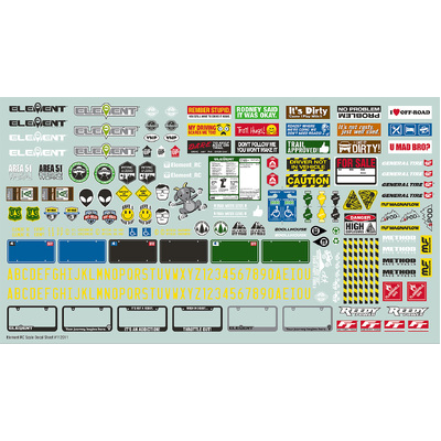 Enduro Scale Decal Sheet