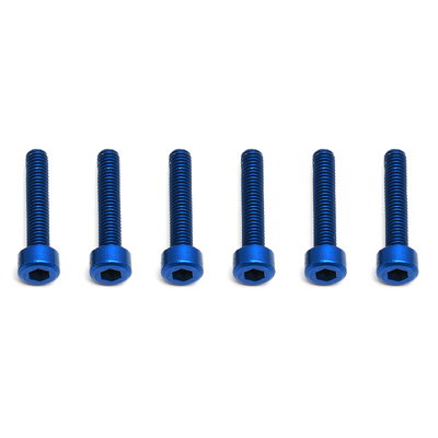 FT Screws, Blue Aluminum M3x16 mm SHCS