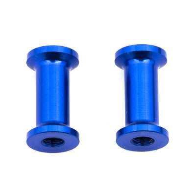 ####RC10F6 Chassis Brace Standoffs, blue aluminum