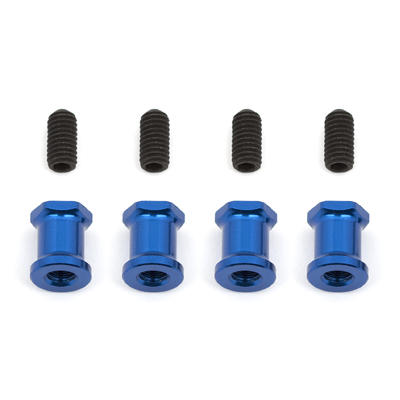 RC10F6 FT Suspension Arm Standoffs, blue aluminum