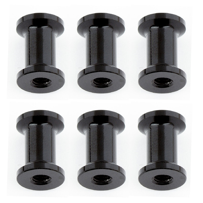 RC10F6 FT Heavy Duty Suspension Arm Standoffs, black aluminum