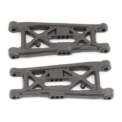 RC10B6 FT Front Suspension Arms, flat, carbon