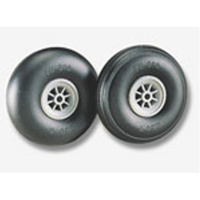 DUBRO 200T 2in DIA TREADED SURFACE WHEELS   (1 PAIR PER CARD)