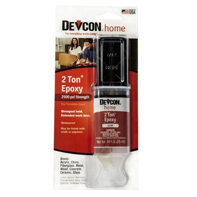 (DISCONTINUED) DUBRO 31345 DEVCON CLEAR 2-TON EPOXY (30 MIN), 1OZ TUBE