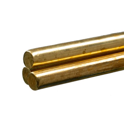 K&S 1166 SOLID BRASS ROD (36IN LENGTHS) 5/16IN (1 rod per bag x 3 bags)