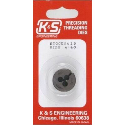 ####K&S 419 4-40 THREADING DIE (1PIECE)