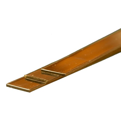 K&S 9844 BRASS STRIP  (300MM LENGTHS) 1MM THK X 12MM WIDE (3 PIECES)