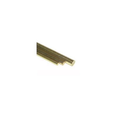 K&S 9861 ROUND BRASS ROD  (300MM LENGTHS) 1MM DIAMETER (5 PIECES)