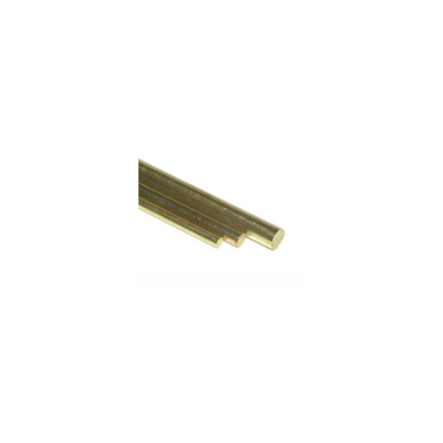 K&S 9864 ROUND BRASS ROD  (300MM LENGTHS) 2.5MM DIAMETER (4 PIECES)