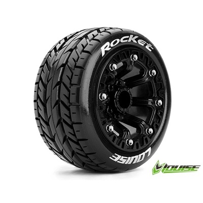 ST-Rocket 1/10th-1/16th BLK rim w/tyre