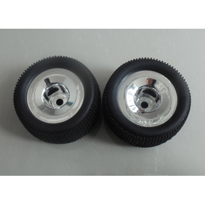 Truggy pre mounted tyres chrome pair