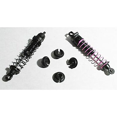 RPM Shock Spring Cups - Black - Losi, Traxxas, Associated, HPI