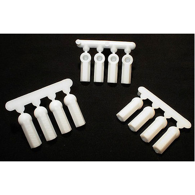 RPM Heavy Duty 4-40 (3mm) Rod Ends (12) - Dyeable White