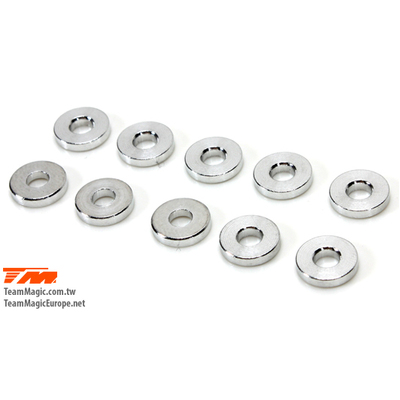 Washers 3 x 7.5 x 1.5mm Aluminum (10pce)