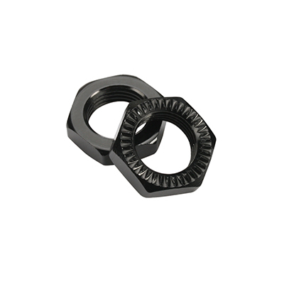 Serrated Wheel Nut (2) black