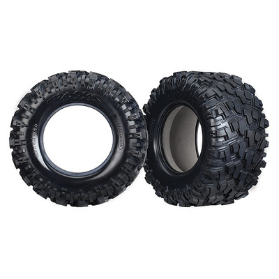 Traxxas Tires, Maxx AT (L & R) (2)/ Foam Inserts (2)