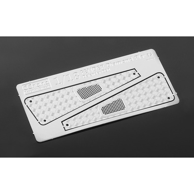 Metal Front Side Hood Diamond Plates for 1/18 Gelande D90