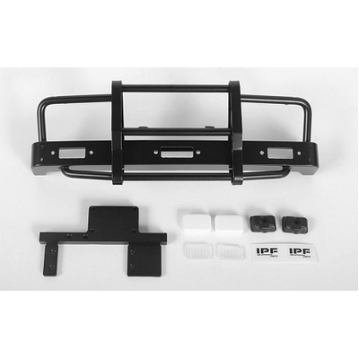 Kangaroo Front Bumper w/Lights for Mojave II 2/4 Door Body Set (Black)