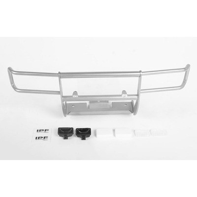 Ranch Front Grille Guard W/Lights for Tamiya 1/10 Isuzu Mu Type X CC-01 (Silver)