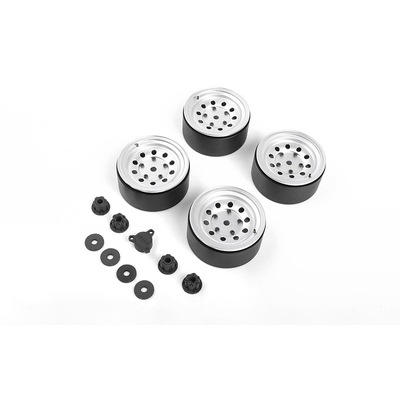 Burato 2.2" Beadlock Wheels w/ Center Caps (Silver)