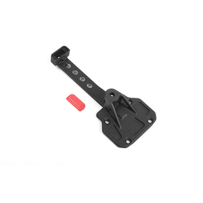 Spare Wheel and Tire Holder w/ Red High Rear Brake Light for Axial 1/10 SCX10 III Jeep JLU Wrangler