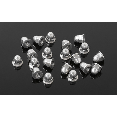 M3 Flanged Acorn Nuts (Silver)