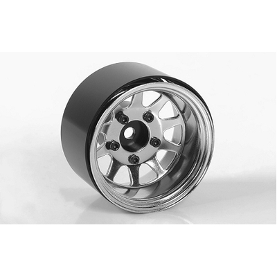 Deep Dish Wagon 1.55" Stamped Steel Beadlock Wheels (Chrome)