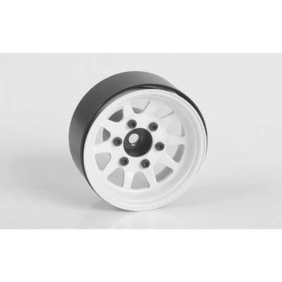 ####OEM 6-Lug Stamped Steel 1.55" Beadlock Wheels (White)